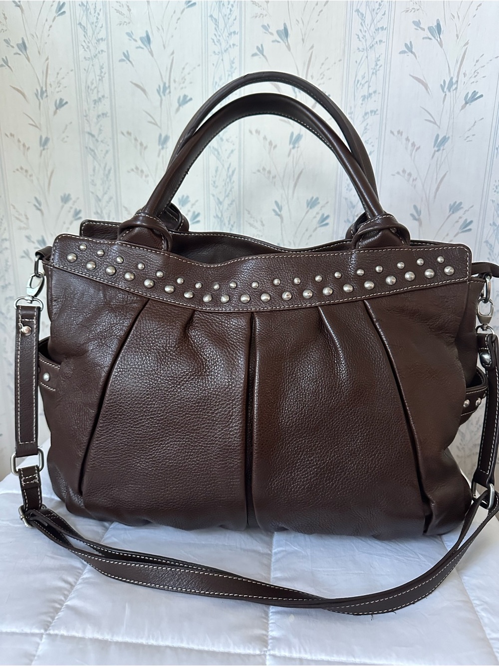 Fenn Wright Manson Leather Stud-Trim Convertible Bag
